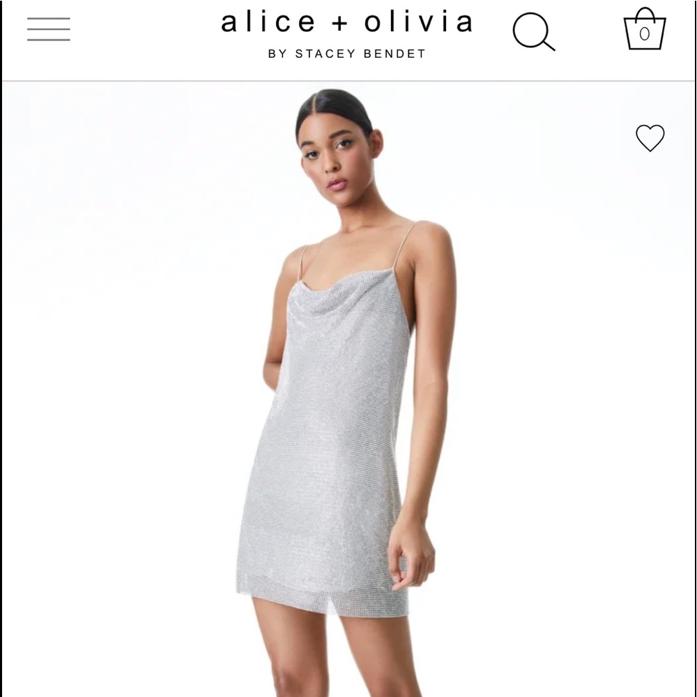 Alice + Olivia Harmony Crystal Mini Dress